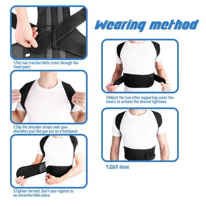 AlignPro Posture Corrector — Adjustable Back Support Brace