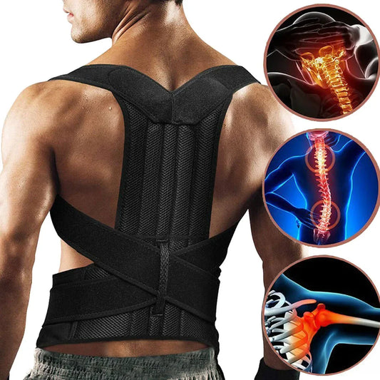 RawFit AlignPro Posture Corrector - Figure-8 Back Support Brace (Invisible Under Clothing)